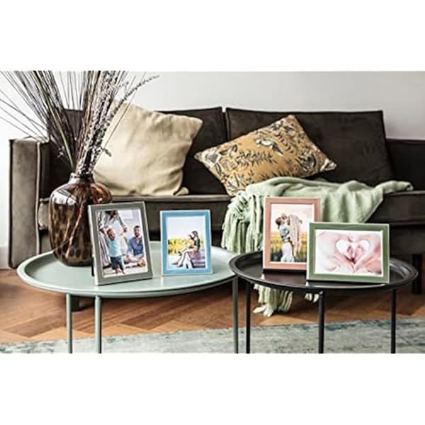 Fotram - Zilverstad - 13x18 cm - Grått sammet - Nutida - Rektangulär