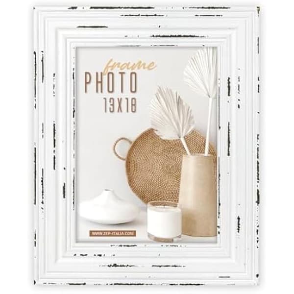 Ram med bild - ZEP - Orly - Äkta trä - Vintage - 20x30 cm - Vit