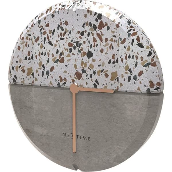 NeXtime - Väggklocka - Ø 32 cm - Betong / Terrazzo - Grå - 'Conrazzo'