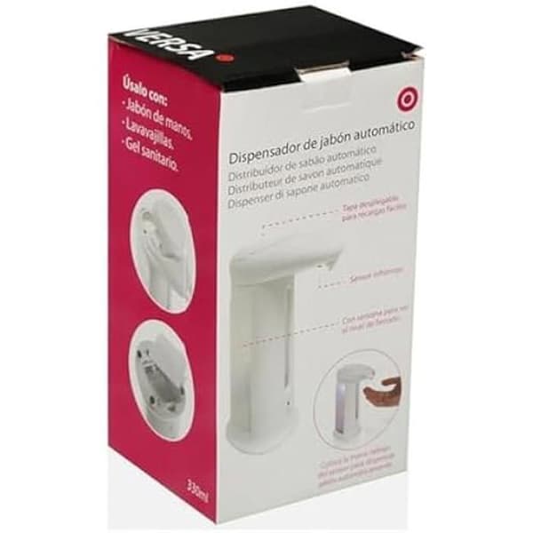 Dispenser med sensor - BigBuy Home - Vit - 13,5 x 9,5 x 22,5 cm - Plast - Harts