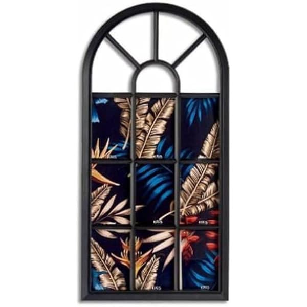Väggfotoramar - PRESENTDEKOR - Set om 6 - Glas och plast - Svart - 34,5 x 2,5 x 69,5 cm