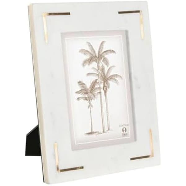 Fotoram - HOME ESPRIT - Shabby Chic - Naturlig marmor - Mässing - 20 x 25 cm