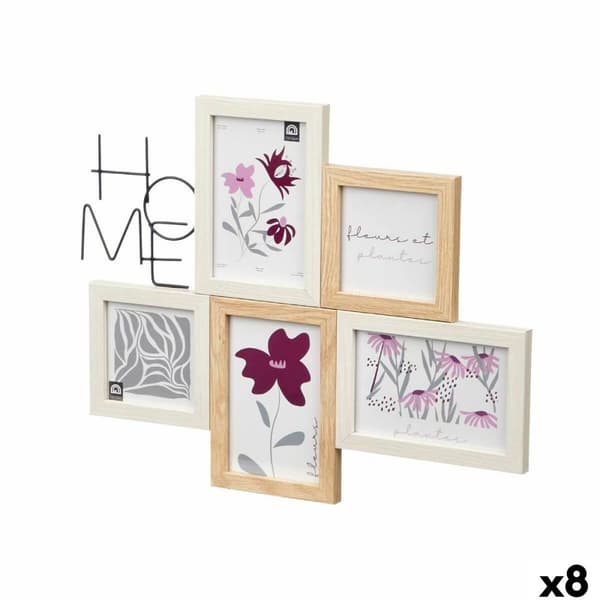 Fotoram 411408K Naturell Metall Trä MDF (8 antal)
