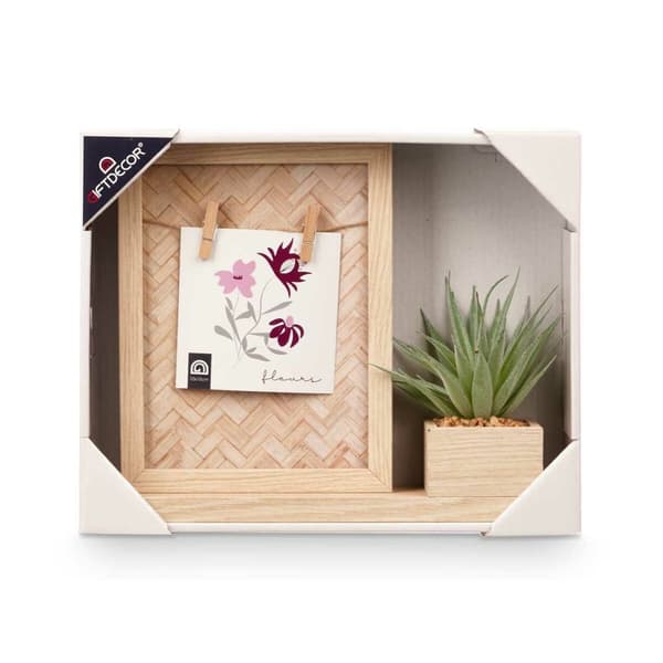 Kuvakehys 411096 Luonnollinen Muovinen Puu MDF (8 osaa)