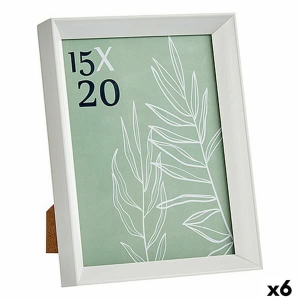 Fotoramme WPC0235MG-3-WH Hvit Glass Plast (6 enheter)
