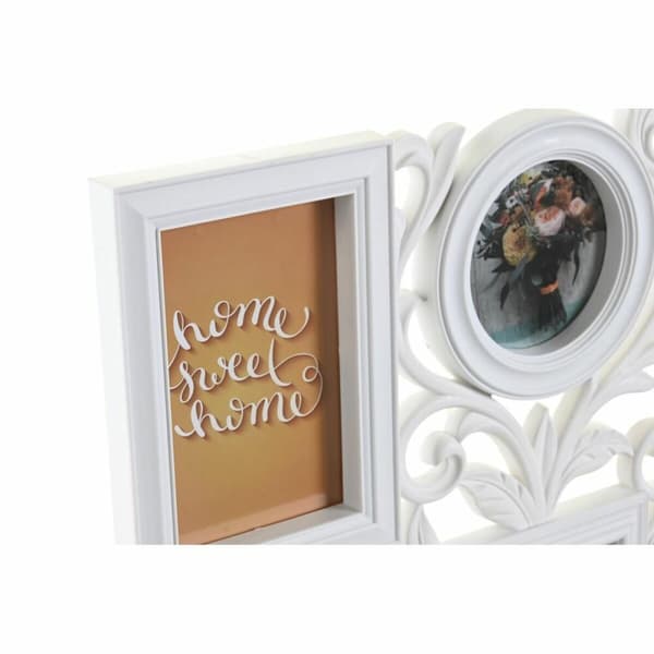 Fotoram DKD Home Decor 8 fotos Glas Vit PP (58 x 2 x 37,5 cm) (2 antal)