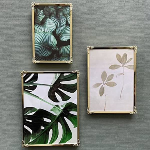 Ram till foto - ZILVERSTAD - Decora - 13x18 cm - Velour - Guldkant - Samtida stil