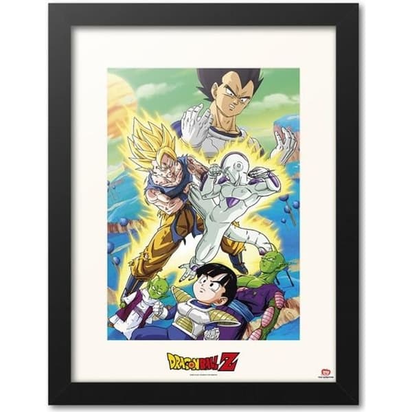 Inramat tryck 30X40 Cm Dragon Ball Z Frieza Encounter