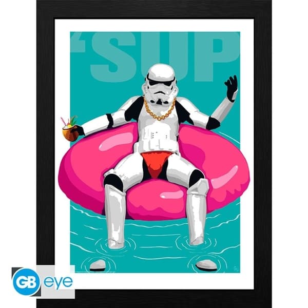 ORIGINAL STORMTROOPER - Innrammet trykk Pool Boy (30x40) x2