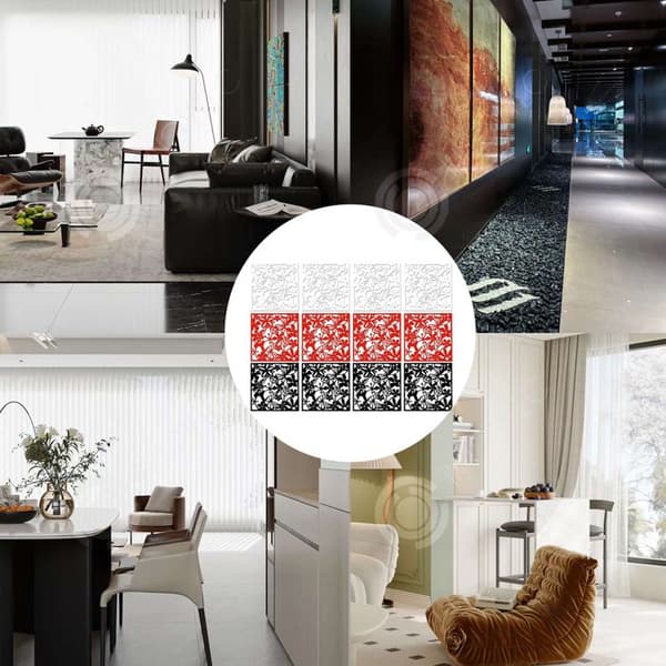 INN Modern vardagsrumsväggdekoration 40x40cm 12 st dekorativa föremål ihålig rumsavdelare för att hänga upp mellanväggar