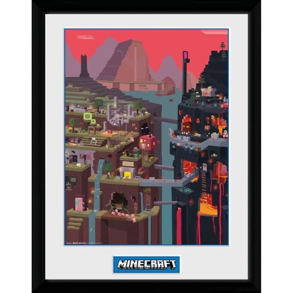 Minecraft World inramad fotografi