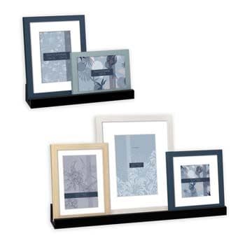 Zep Photo Frame Set EG958 Maratea 5 Pieces with 2 Wall Shelves