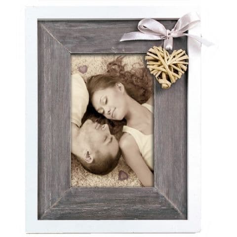 Zep Wooden Photo Frame TY0846 Blaye Grey/White 10x15 cm