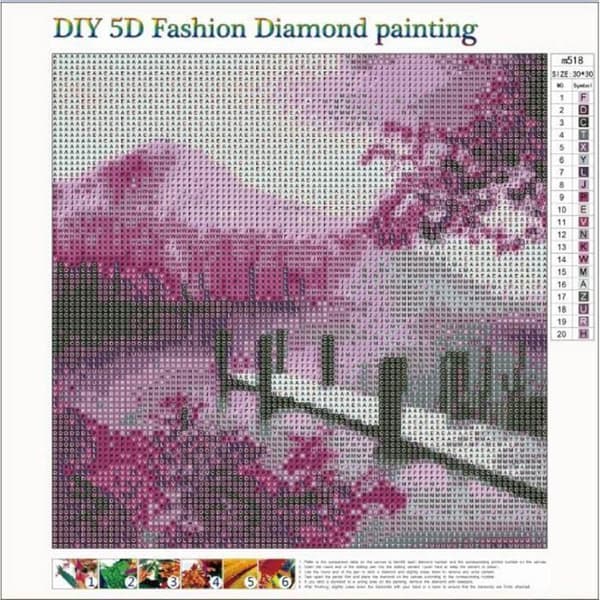 5D DIY Landskap Diamantmålning Rund diamantbroderi Heminredning Presenthängande bild 3255
