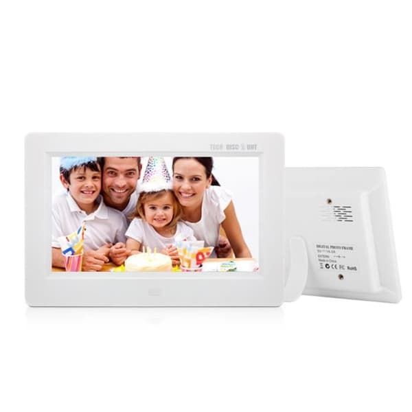 TD® Digital fotoram 7 tum hd trådlöst sd-kort led usb billig storskärm videohögtalare 1080p timer bilder album