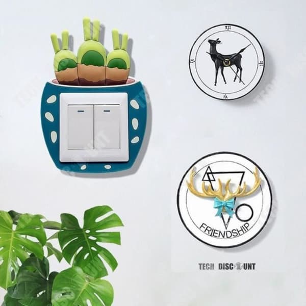 TD® självlysande klistermärke switch design väggdekoration switch vardagsrum sovrum barn flicka pojke fosforescerande design