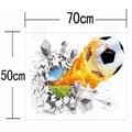 Miniatyrbild 3 av 4: CONFO® Fiery 3D tredimensionella trasiga väggdekaler kreativ personlighet fotboll bil heminredning sovrum TV
