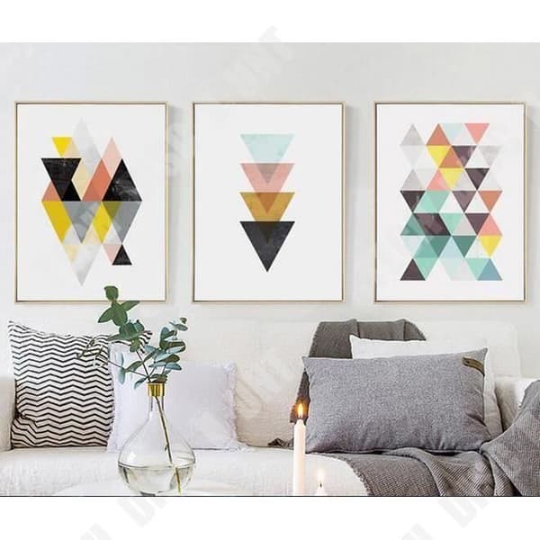 TD® 3st geometriskt affischtryck Skandinavisk dukmålning för vardagsrum Väggkonstbilder Modern heminredning utan ram