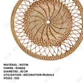 Miniatyrbild 4 av 4: TD Väggdekor 30 cm Diameter Väggkorgar i rotting Hängande Vävd Bohemisk Väggdekor Soffa Sängdekorationer
