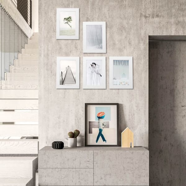 Fotoramme - Collage - 5 stykker - 10 x 15 cm - Hvid