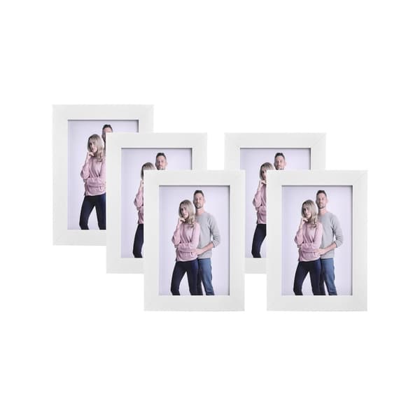 Fotorram - collage - 5 stycken - 10 x 15 cm - vit