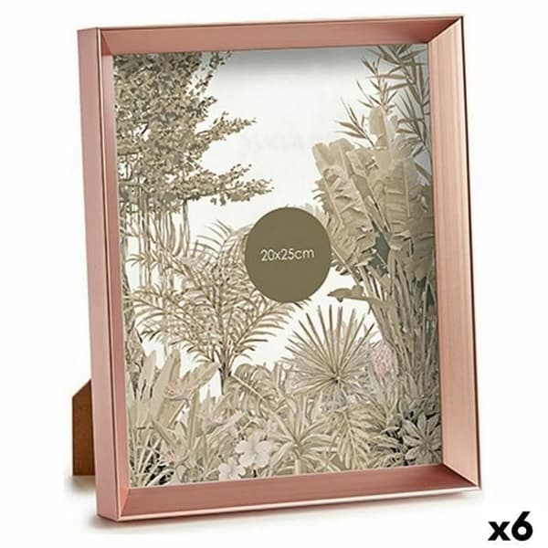 fotoram rosa koppar plastglas (6 enheter)