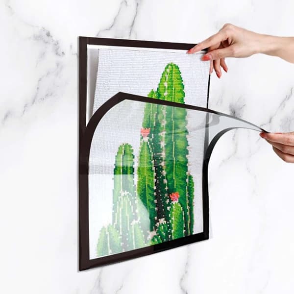 4 kpl 30x30cm magneettiset timanttimaalauskehykset PVC itseliimautuvat taidekehykset timanttimaalaukseen, moderni ja yksinkertainen tyyli