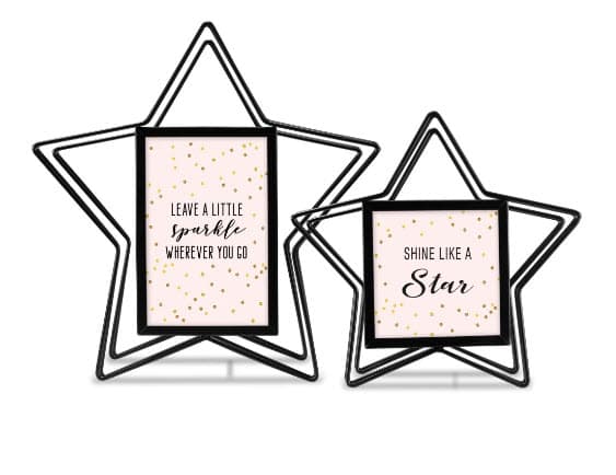 Hama Stella, Bilderammesett, Metall, Sort, Matte, Bord, 10 x 15 cm
