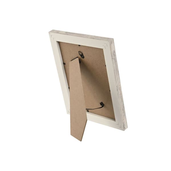 Kuvakehys Home ESPRIT Valkoinen Luonnollinen Kristalli polystyreeni Skandinaavinen 19,5 x 2 x 24,5 cm (2 osaa)