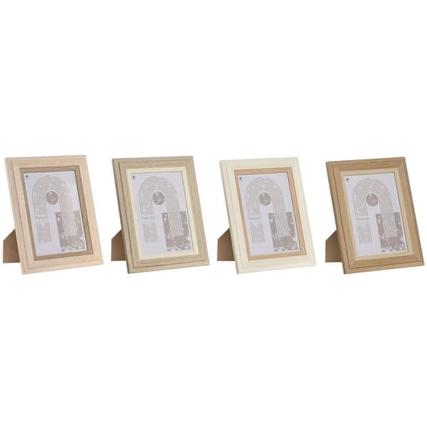 Kuvakehys Home ESPRIT Monivärinen Alumiini Kristalli Puu MDF Scandi 16 x 2,8 x 21 cm (4 osaa)