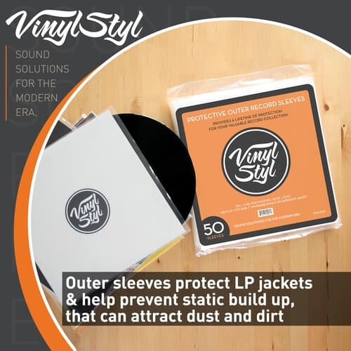 50 CLEAR ALBUM - Protective Outer LP Record Sleeves