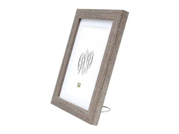 Deknudt S66KH3 P1, Enbildsram, Glas, Trä, Grå, Bord, Vägg, 20 x 20 cm, Rektangulär