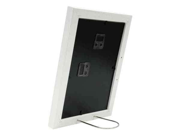 Deknudt S66KF1 P1, Single picture frame, Glass, Wood, White, Table, Wall, 20 x 20 cm, Rectangular