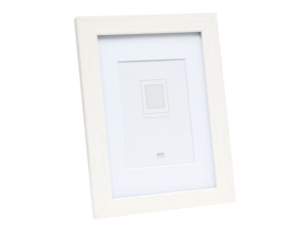 Deknudt S66KF1 P1, Single picture frame, Glass, Wood, White, Table, Wall, 20 x 20 cm, Rectangular