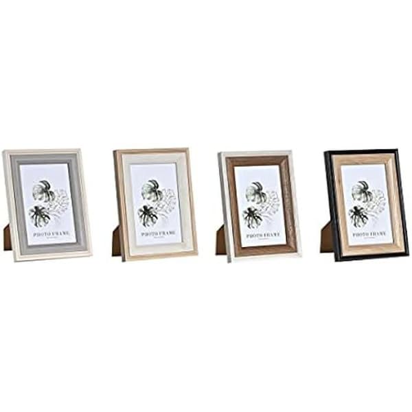 Ram för foto - DKD Home Decor - Vit - MDF - 15 x 1,5 x 20 cm - Modern design