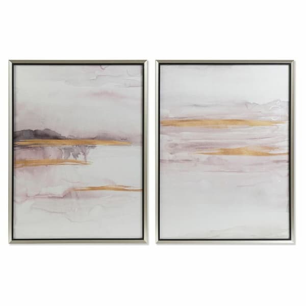 Tavla DKD Home Decor 60 x 3,5 x 80 cm Abstrakt Urban (2 antal)