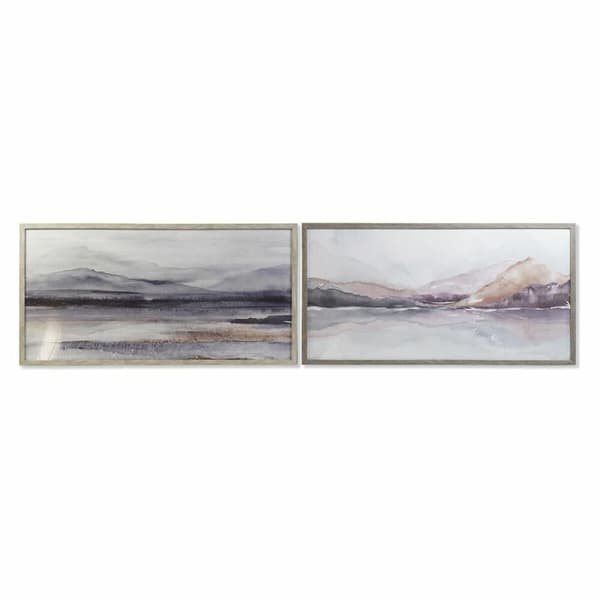 Tavla DKD Home Decor 124 x 4,5 x 64 cm Berg Modern (2 antal)