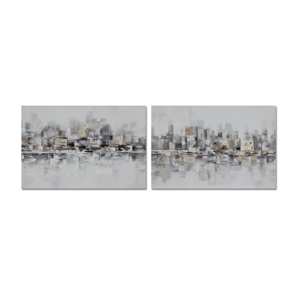 Tavla DKD Home Decor 120 x 2,8 x 80 cm Abstrakt Loft (2 antal)