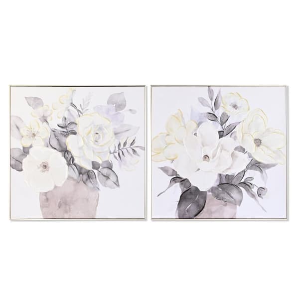 Tavla DKD Home Decor Traditionell Vas 80 x 3,5 x 80 cm (2 antal)