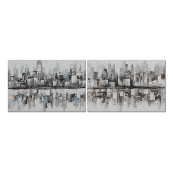 Tavla DKD Home Decor 120 x 2,8 x 80 cm Abstrakt Loft (2 antal)