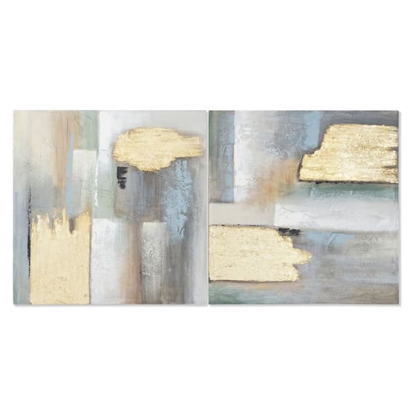 Tavla Home ESPRIT Abstrakt Modern 80 x 3 x 80 cm (2 antal)