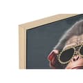 Miniatyrbild 2 av 4: Tavla Home ESPRIT polystyren Kanvas Modern Lackad Schimpans 52,5 x 3 x 72,5 cm (2 antal)