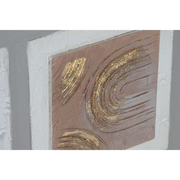 Tavla Home ESPRIT Brun Beige polystyren Kanvas Fyrkantig Urban 82 x 5 x 82 cm (2 antal)