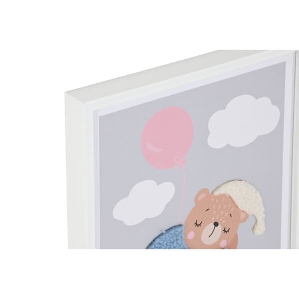 Tavla Home ESPRIT Gul Grå Barn 30 x 1,8 x 40 cm (4 antal)
