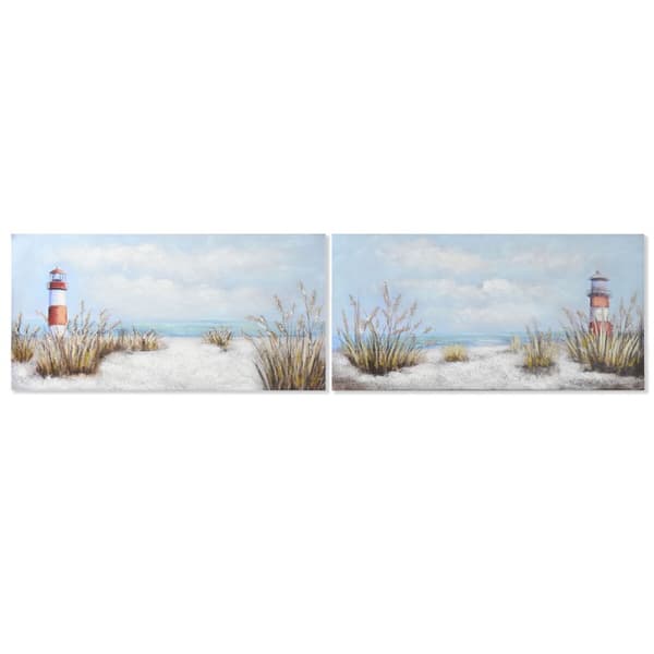 Tavla Home ESPRIT Främre lyktor Medelhavs 140 x 3 x 70 cm (2 antal)