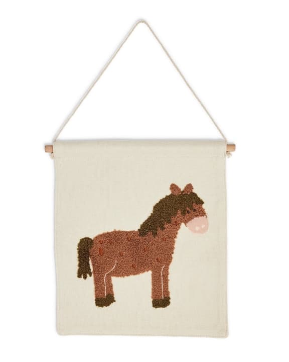 Smallstuff Veggdekorasjon, hest - Naturlig - 37x33 cm (40023-14)