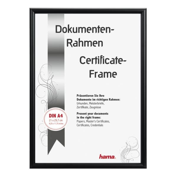 Hama Detroit - Alumiini - Musta - Einzelbilderrahmen - Matta - Tisch - 15 x 20 cm (00175892)