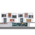 Miniatyrbillede 3 af 3: Fotoramme DKD Home Decor Krystal Hvid PP Urban (52,5 x 2 x 35 cm) (2 enheder)