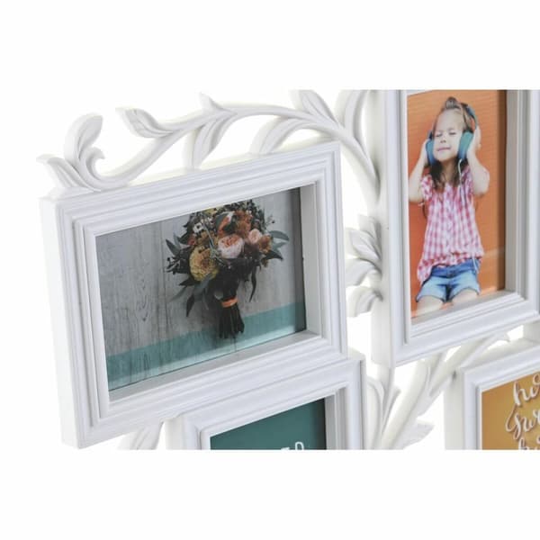 Fotoramme DKD Home Decor Krystal Hvid PP Urban (52,5 x 2 x 35 cm) (2 enheder)