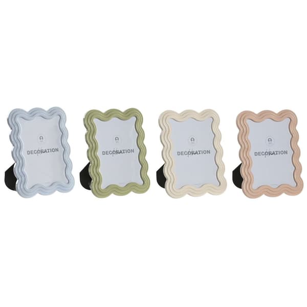 Fotoram Home ESPRIT Blå Vit Grön Rosa Glas ABS Skandinavisk (4 antal)